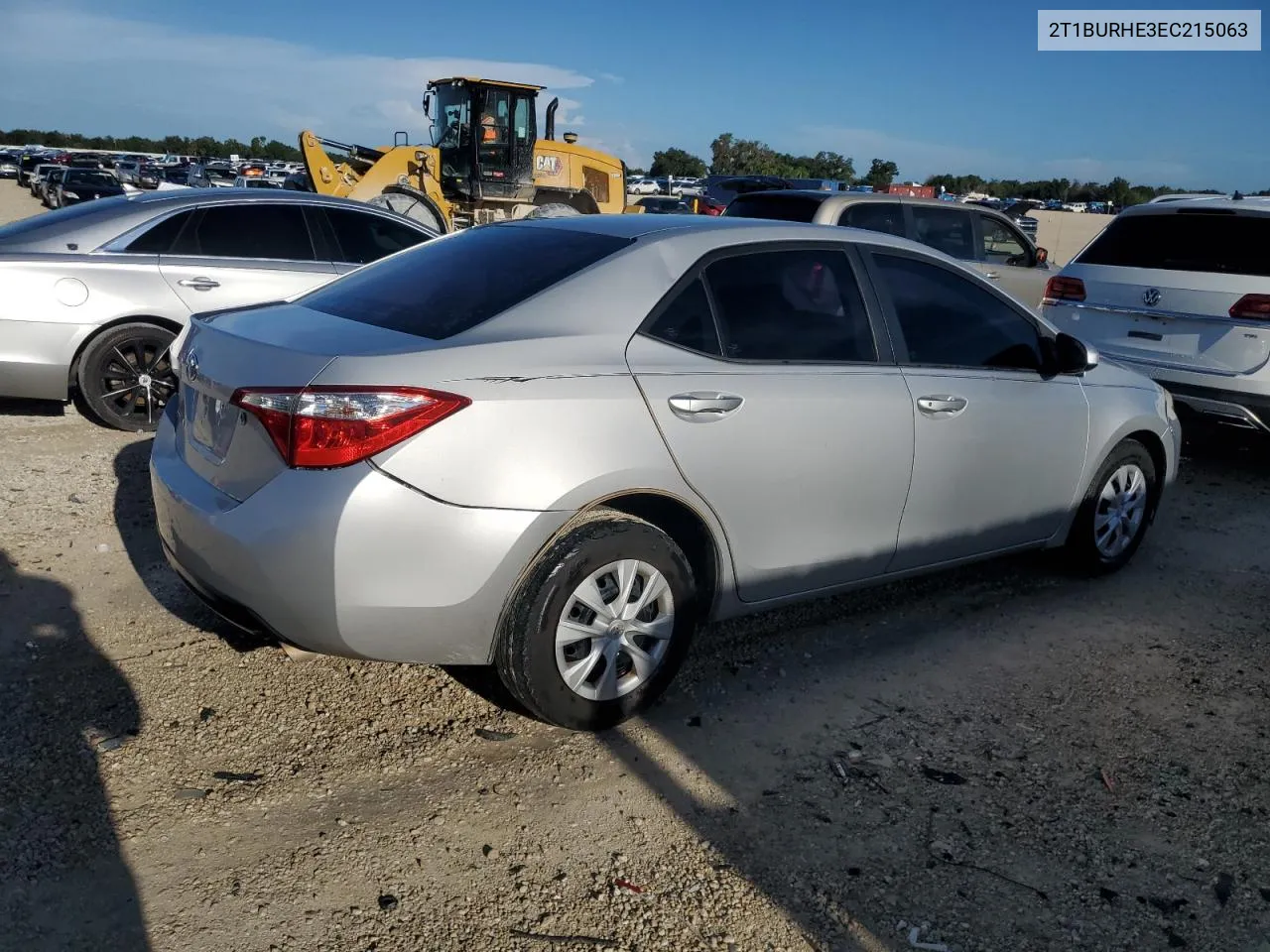 2T1BURHE3EC215063 2014 Toyota Corolla L