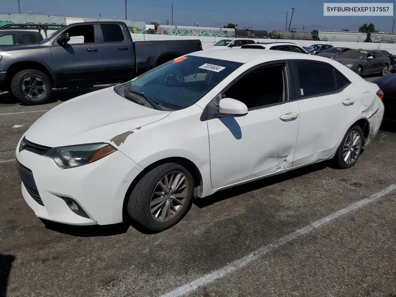 2014 Toyota Corolla L VIN: 5YFBURHEXEP137557 Lot: 70059684