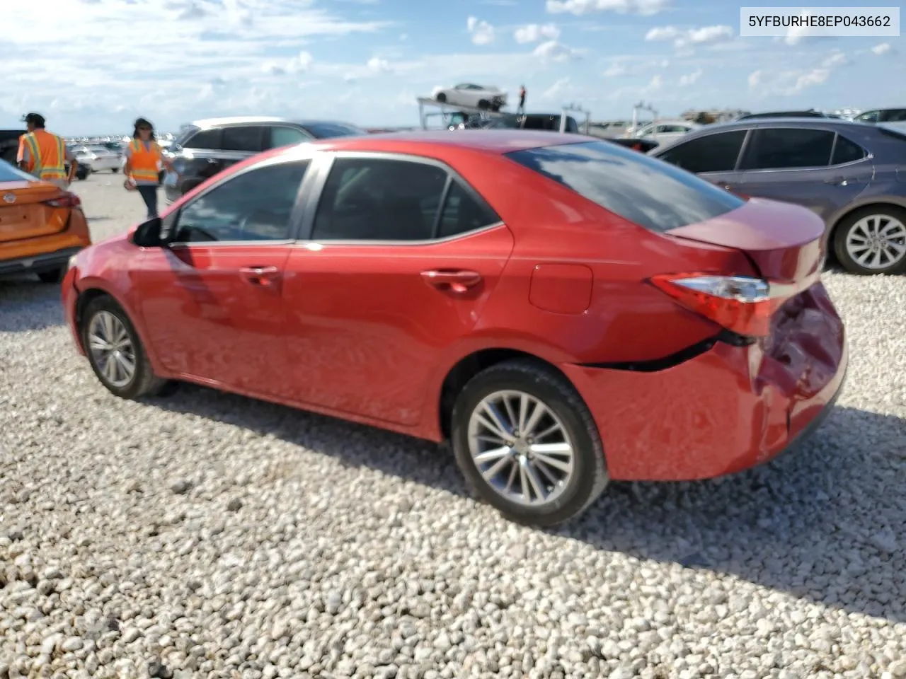 2014 Toyota Corolla L VIN: 5YFBURHE8EP043662 Lot: 70072884