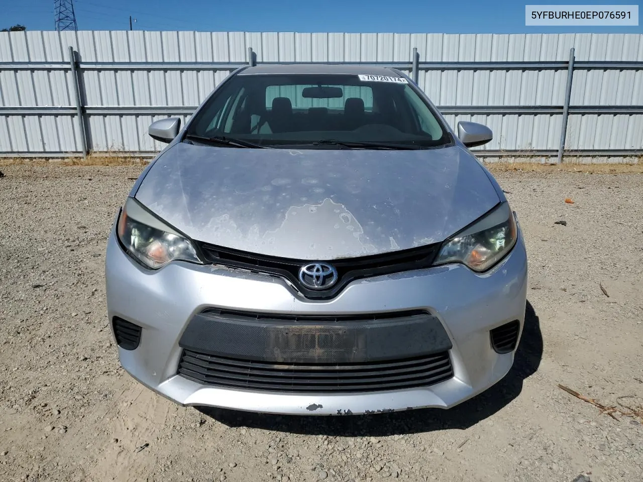 2014 Toyota Corolla L VIN: 5YFBURHE0EP076591 Lot: 70720174