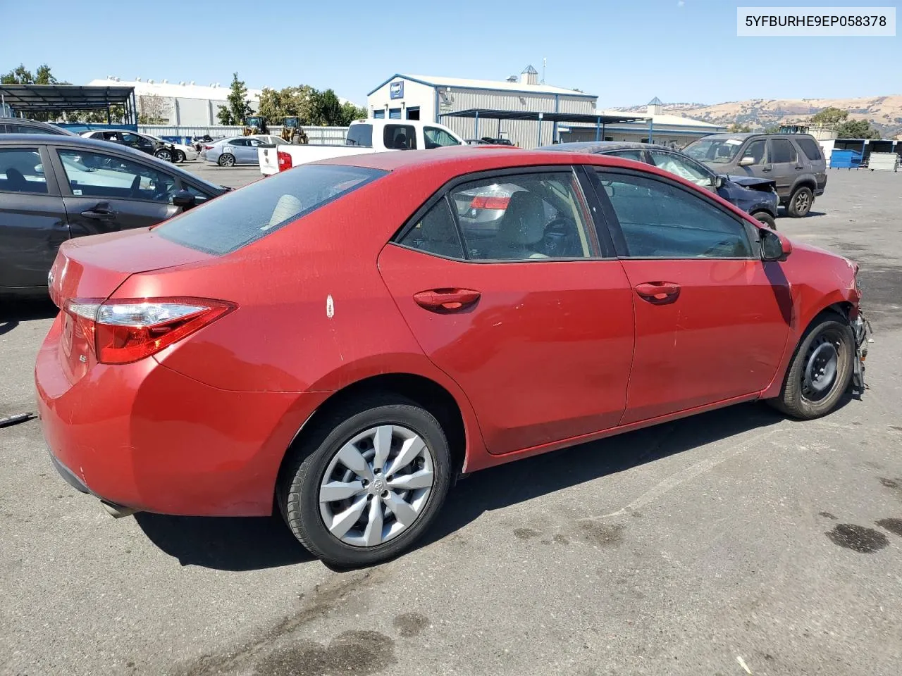 2014 Toyota Corolla L VIN: 5YFBURHE9EP058378 Lot: 70806684