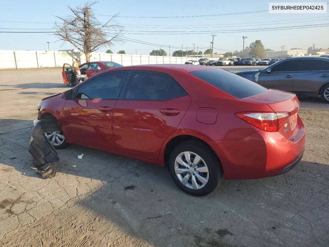 2014 Toyota Corolla L VIN: 5YFBURHE0EP042425 Lot: 70825804