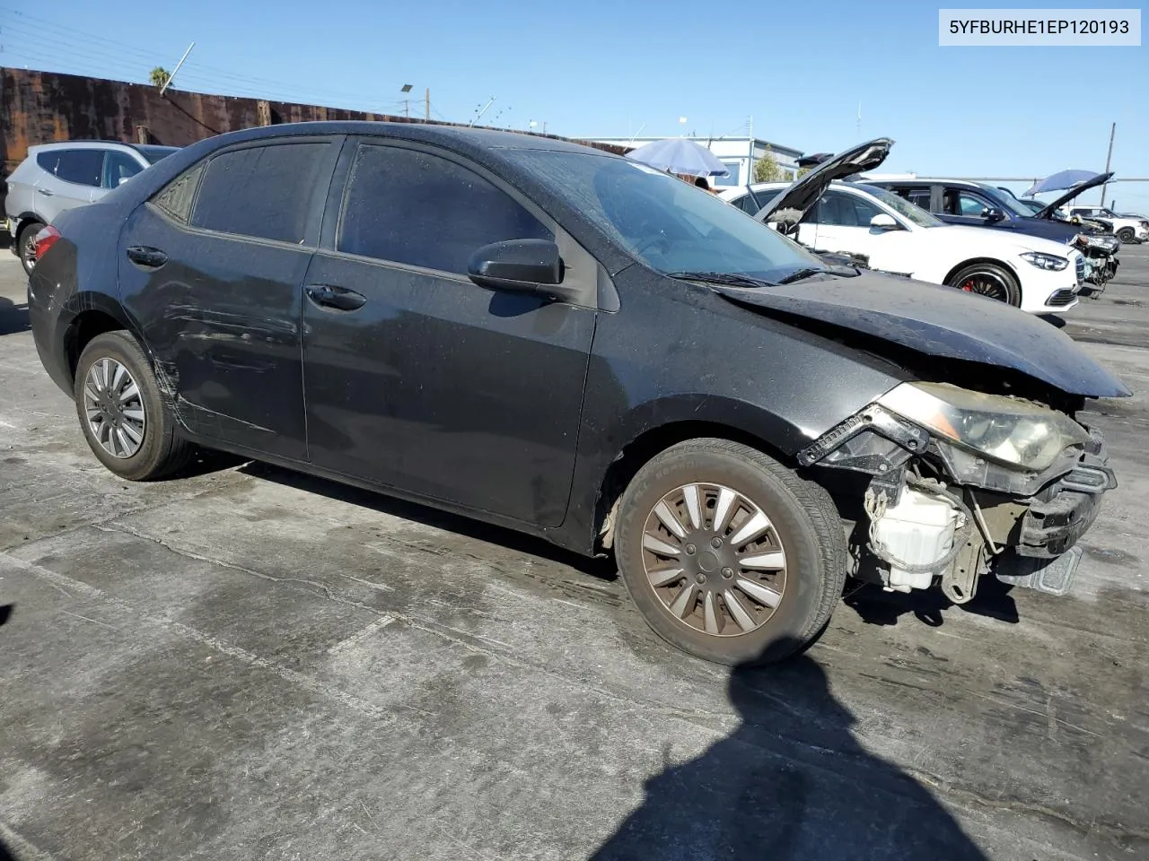 2014 Toyota Corolla L VIN: 5YFBURHE1EP120193 Lot: 71272244