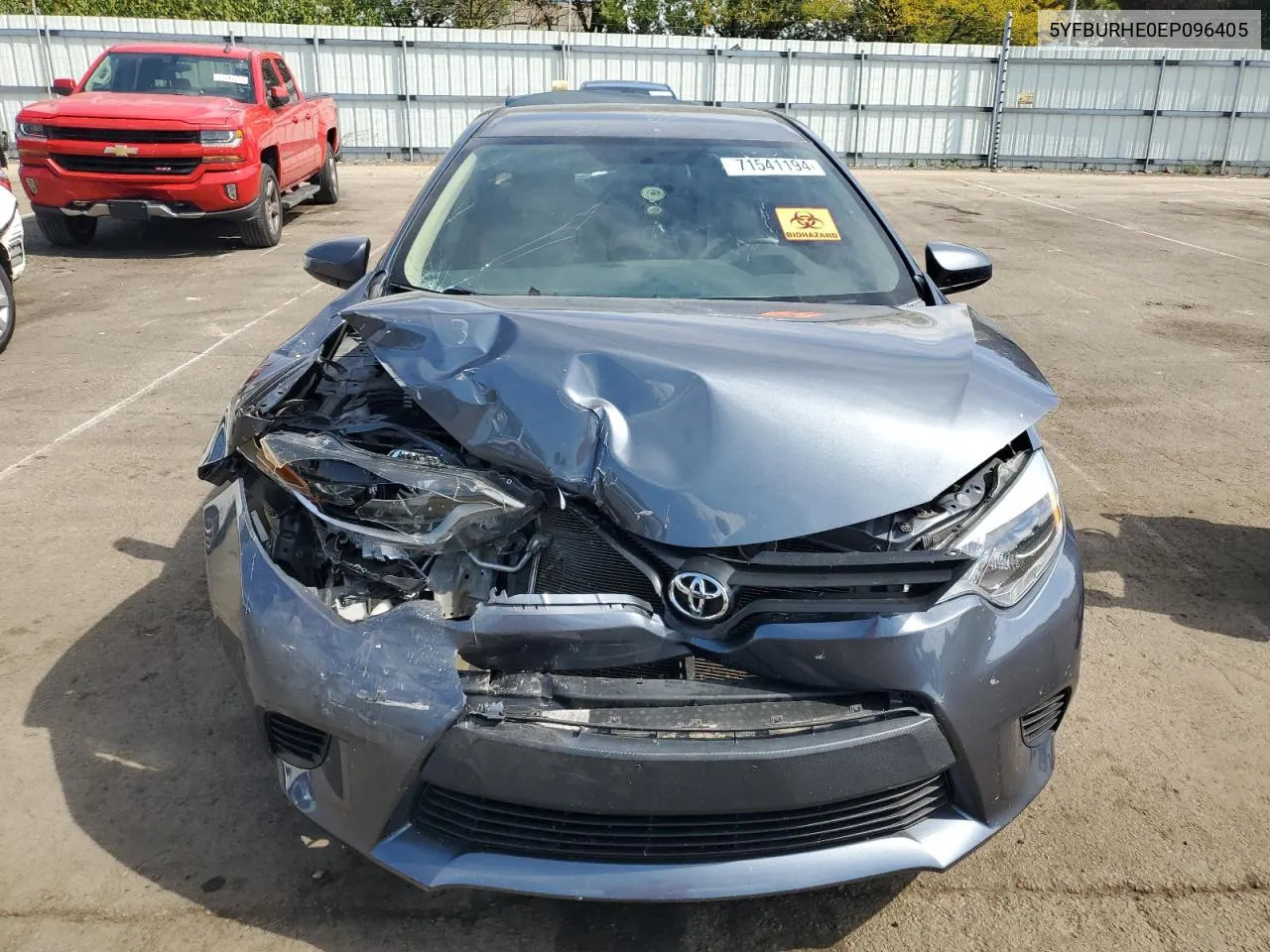 2014 Toyota Corolla L VIN: 5YFBURHE0EP096405 Lot: 71541194