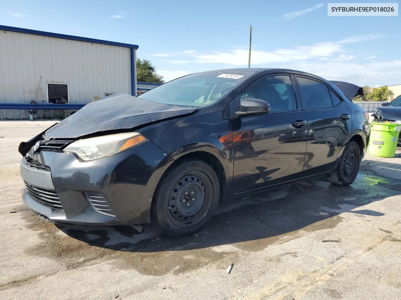 2014 Toyota Corolla L VIN: 5YFBURHE9EP018026 Lot: 71826594