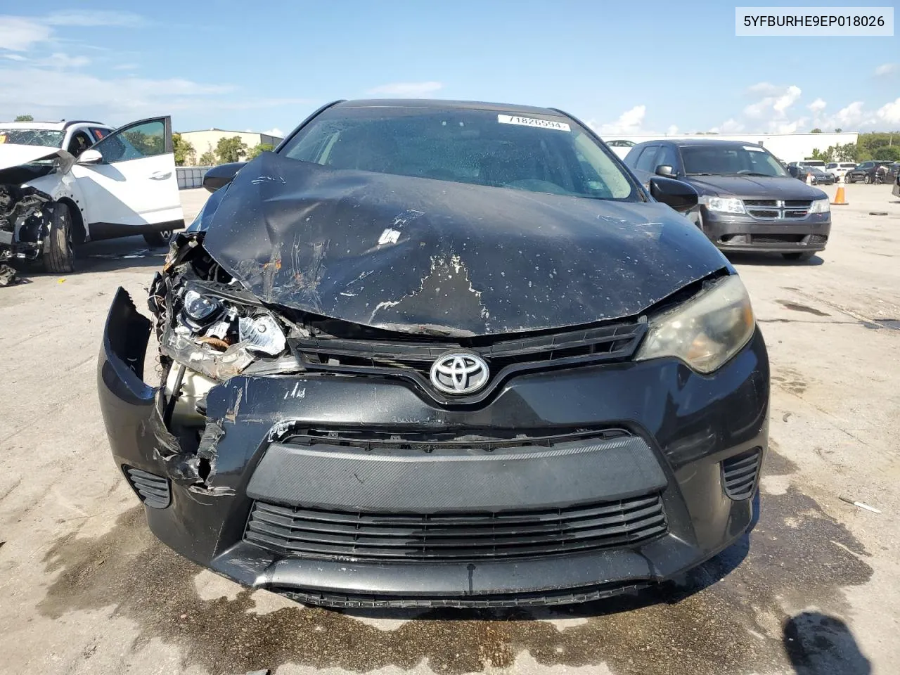 2014 Toyota Corolla L VIN: 5YFBURHE9EP018026 Lot: 71826594