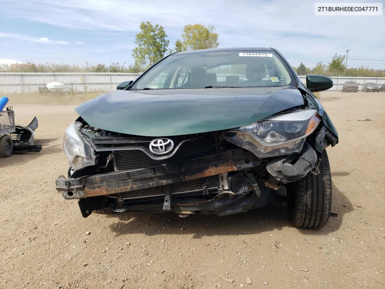 2014 Toyota Corolla L VIN: 2T1BURHE0EC047771 Lot: 71844914