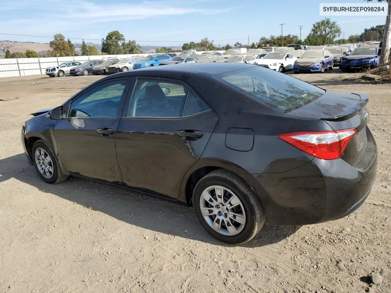 2014 Toyota Corolla L VIN: 5YFBURHE2EP098284 Lot: 71874934