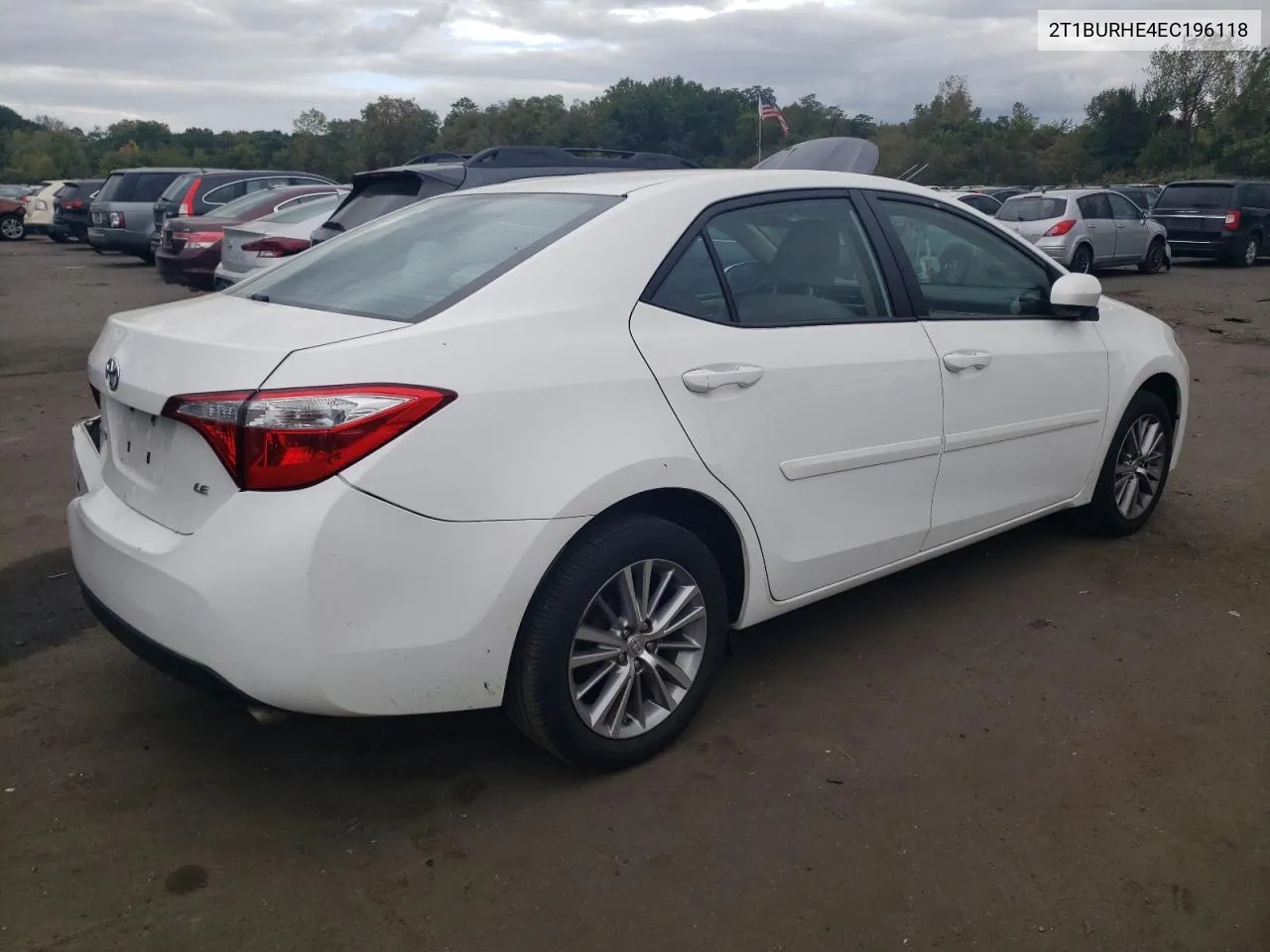 2014 Toyota Corolla L VIN: 2T1BURHE4EC196118 Lot: 72057104