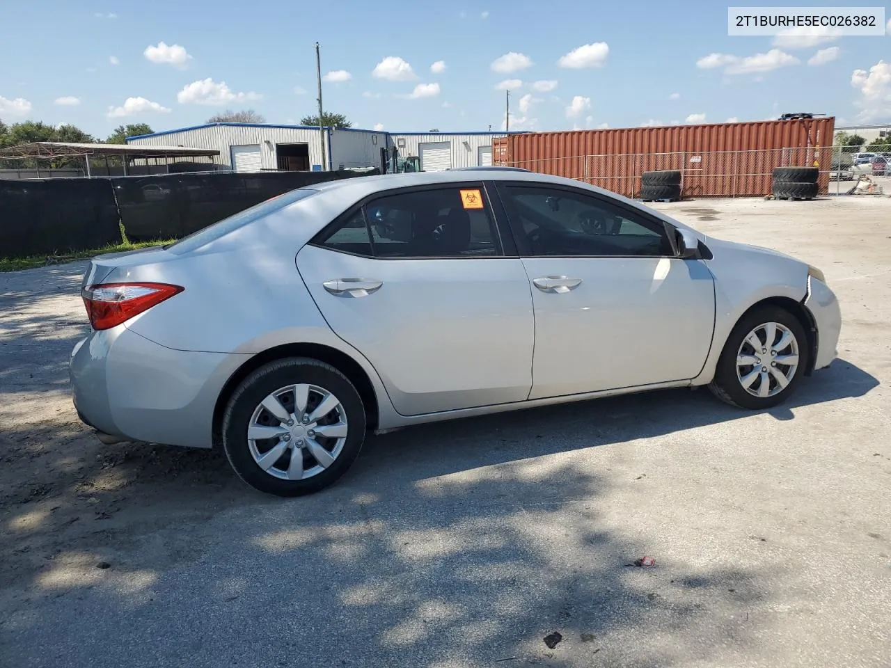 2014 Toyota Corolla L VIN: 2T1BURHE5EC026382 Lot: 72316094