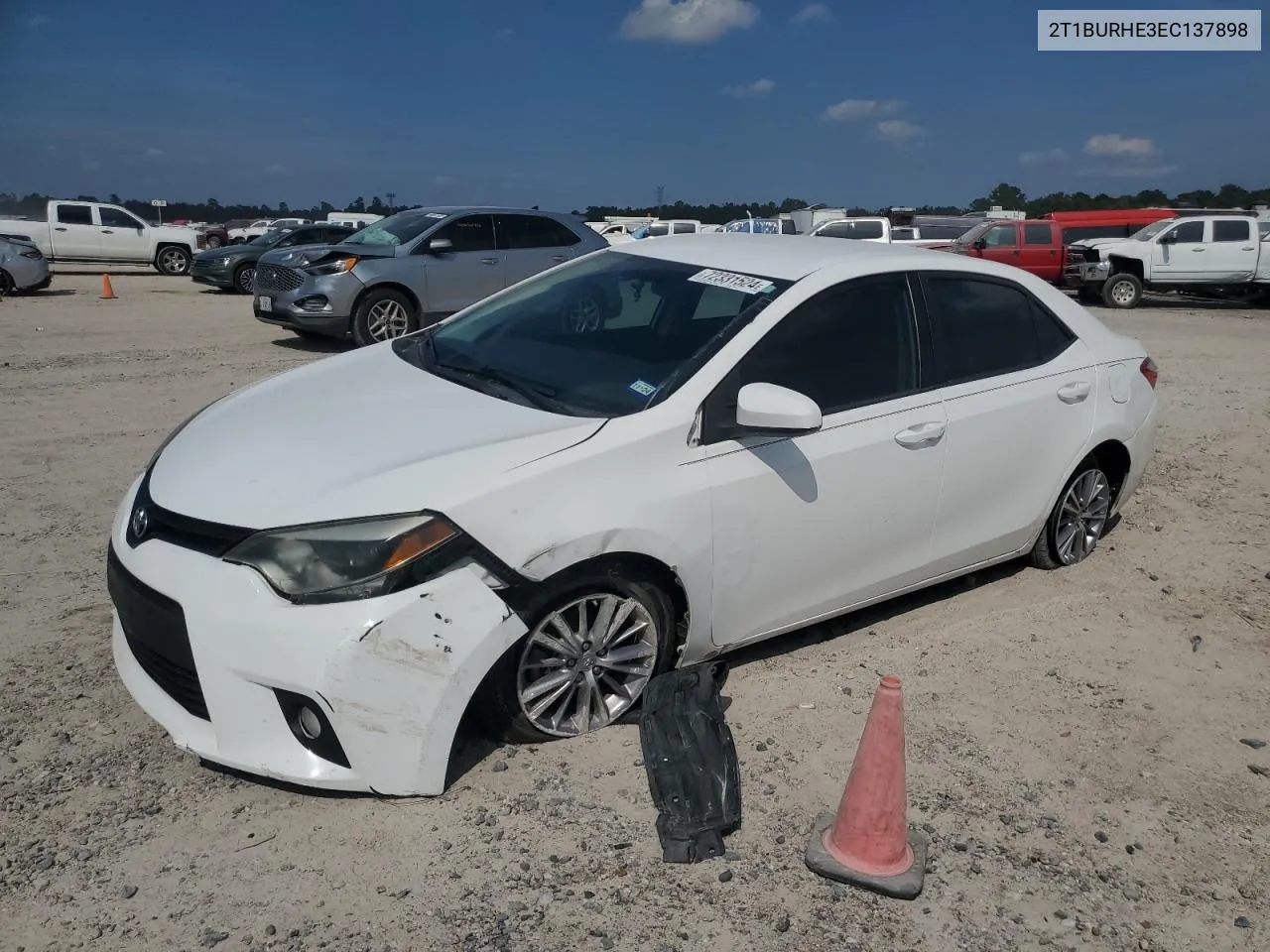 2014 Toyota Corolla L VIN: 2T1BURHE3EC137898 Lot: 72331524