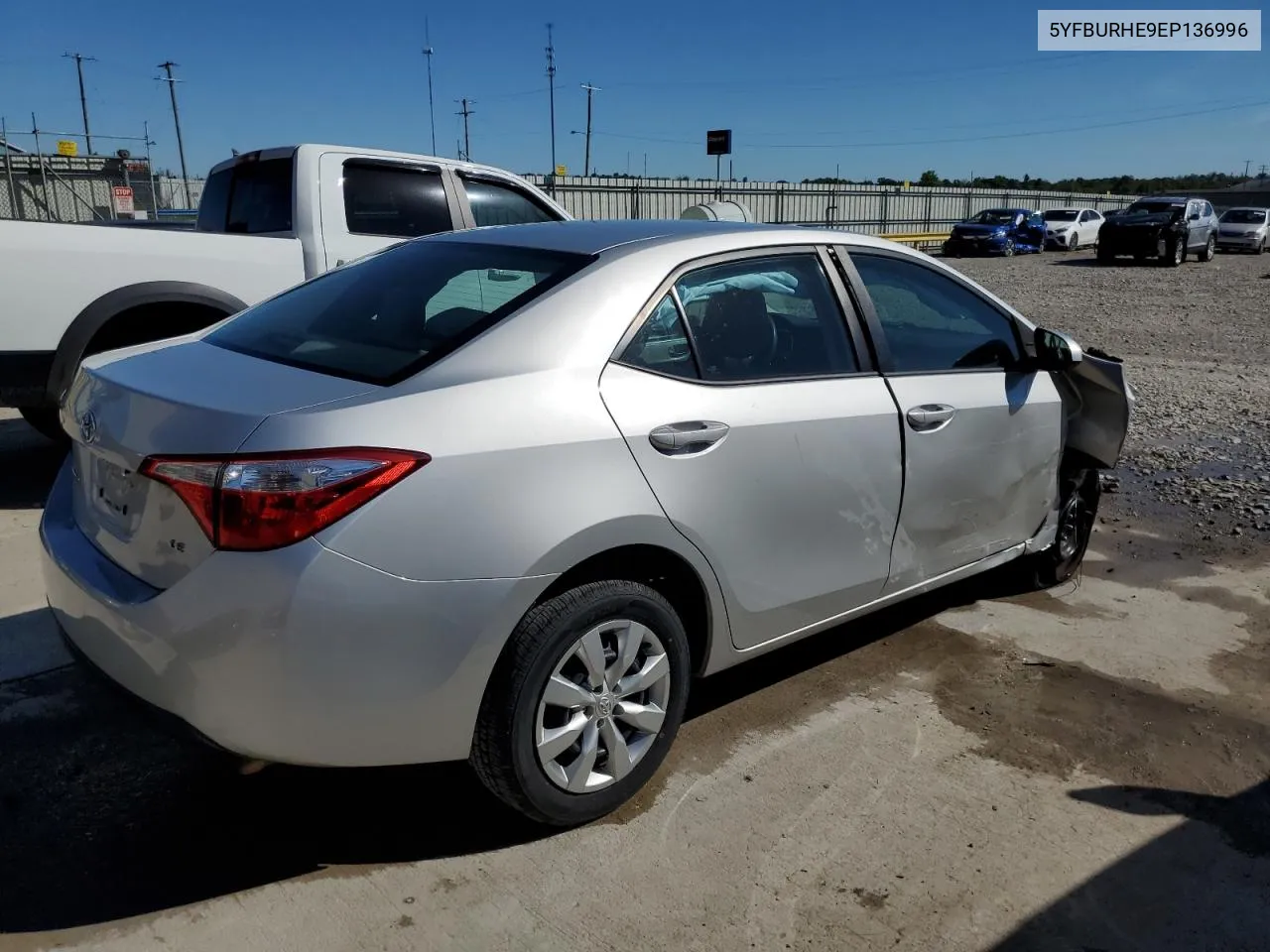 2014 Toyota Corolla L VIN: 5YFBURHE9EP136996 Lot: 72799444