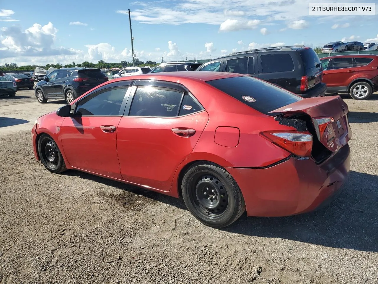 2014 Toyota Corolla L VIN: 2T1BURHE8EC011973 Lot: 73116224