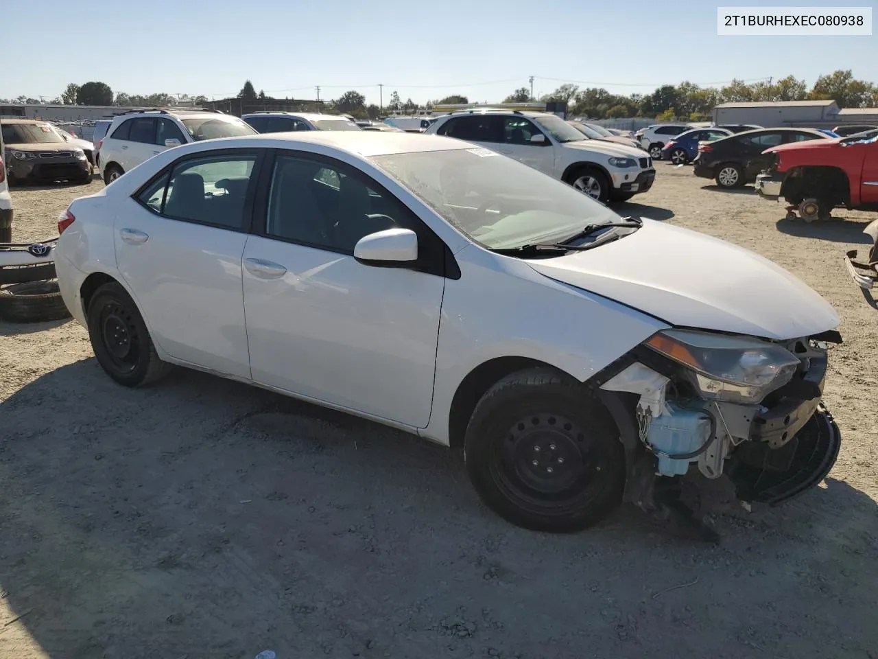 2014 Toyota Corolla L VIN: 2T1BURHEXEC080938 Lot: 73219264