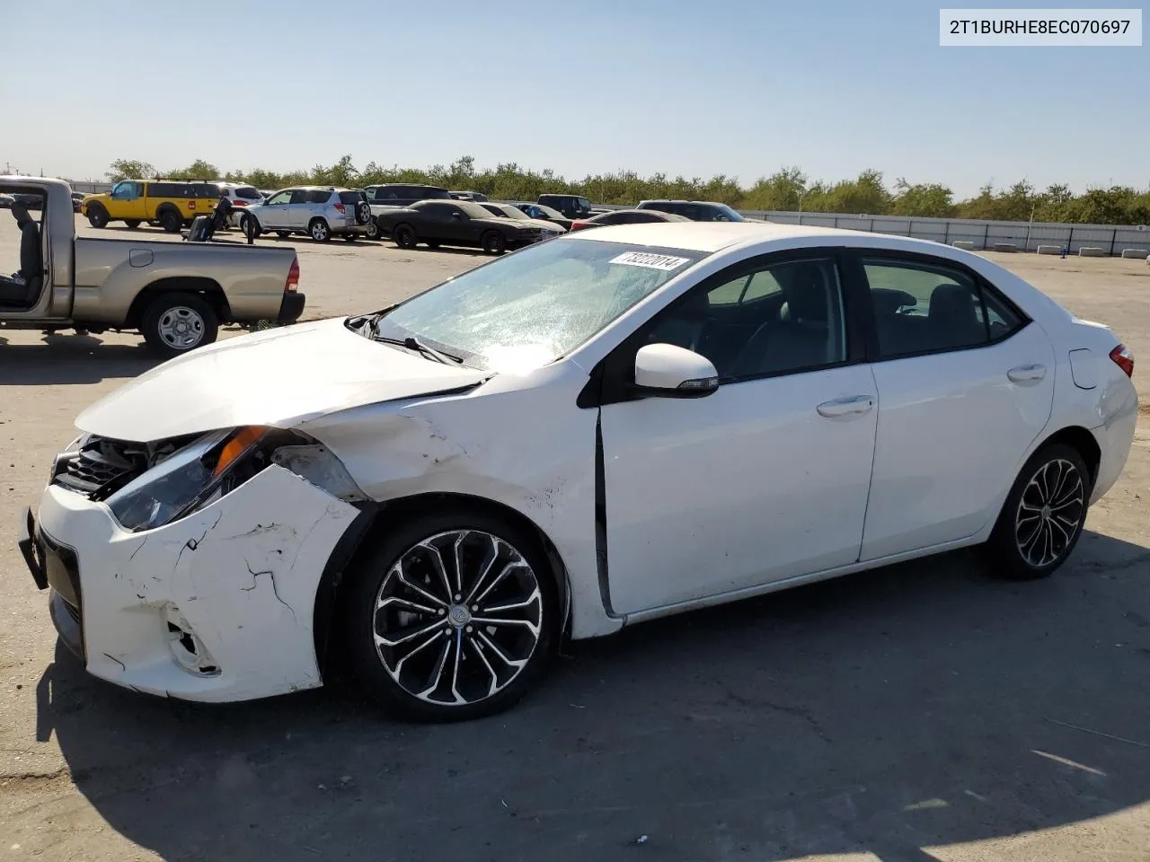 2014 Toyota Corolla L VIN: 2T1BURHE8EC070697 Lot: 73222014