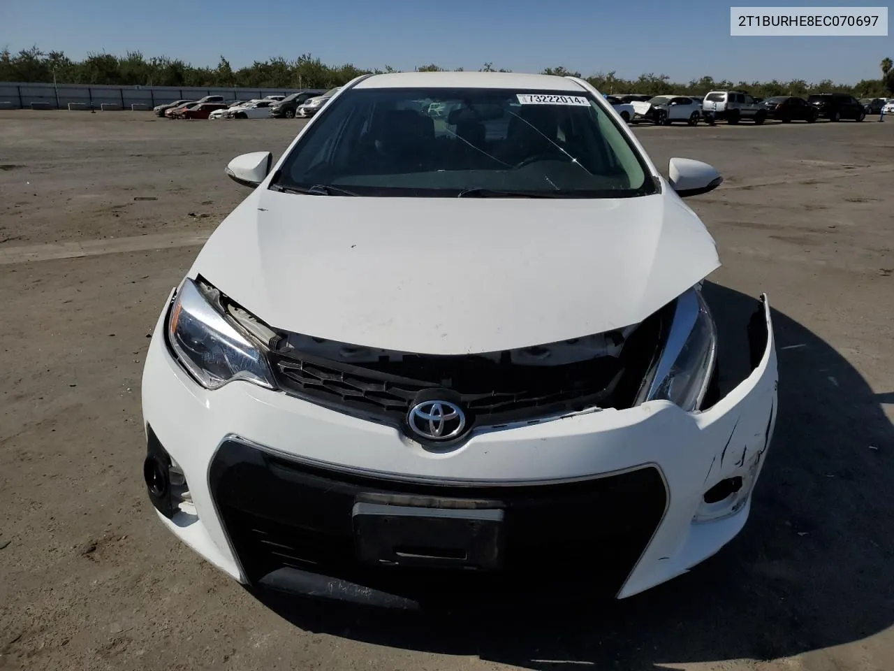 2014 Toyota Corolla L VIN: 2T1BURHE8EC070697 Lot: 73222014