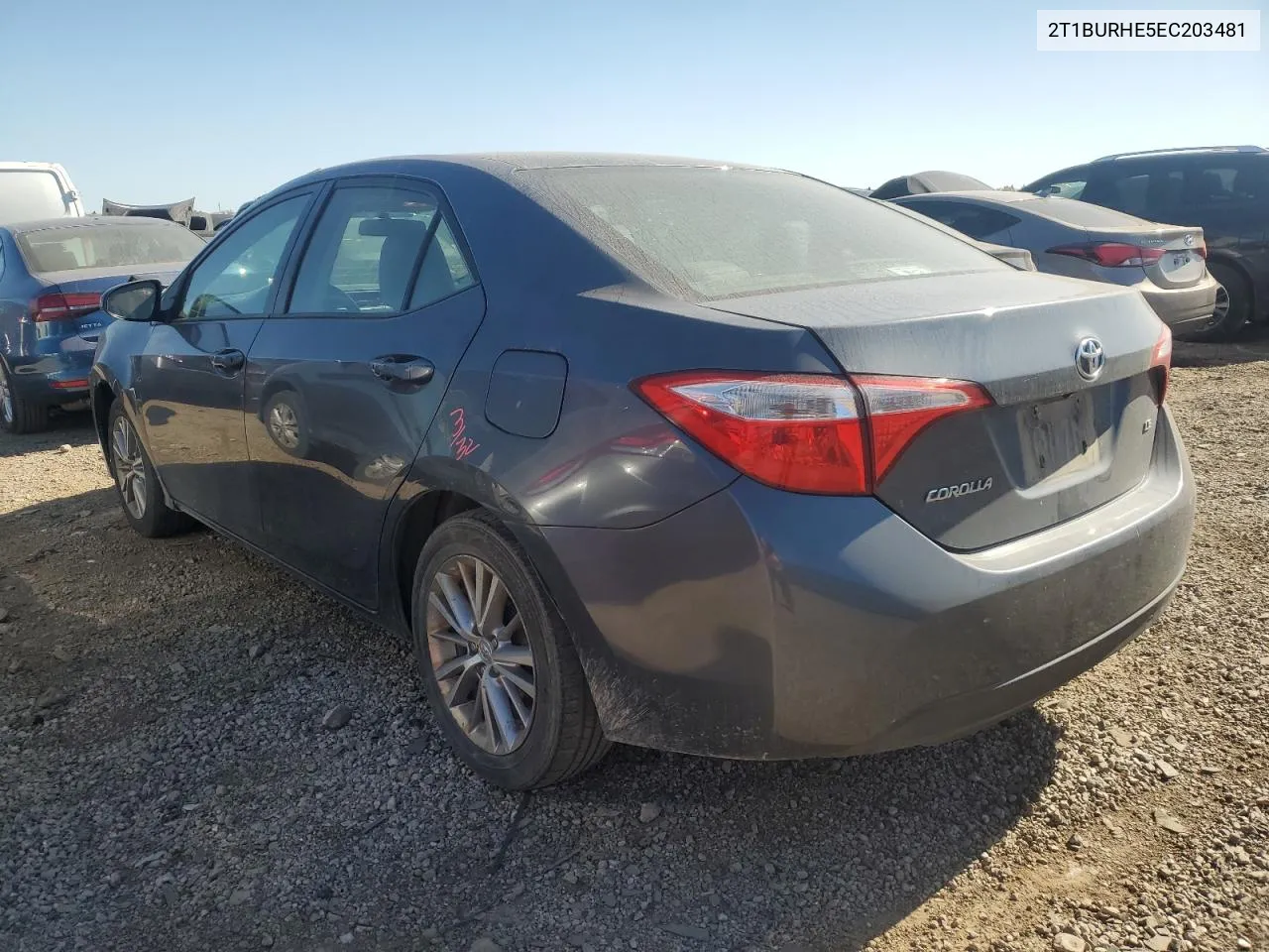 2014 Toyota Corolla L VIN: 2T1BURHE5EC203481 Lot: 73511714