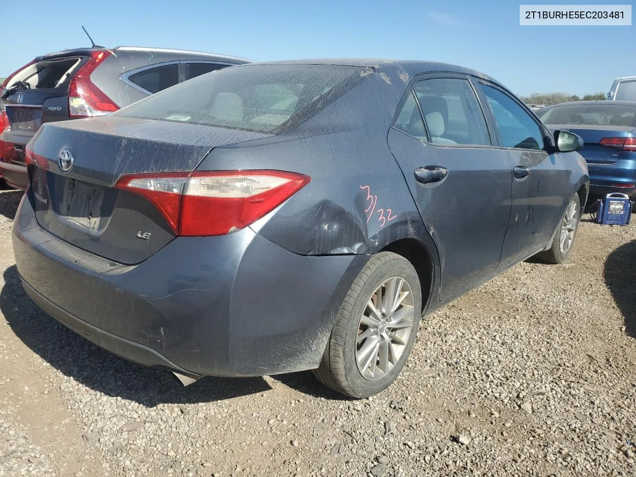 2014 Toyota Corolla L VIN: 2T1BURHE5EC203481 Lot: 73511714