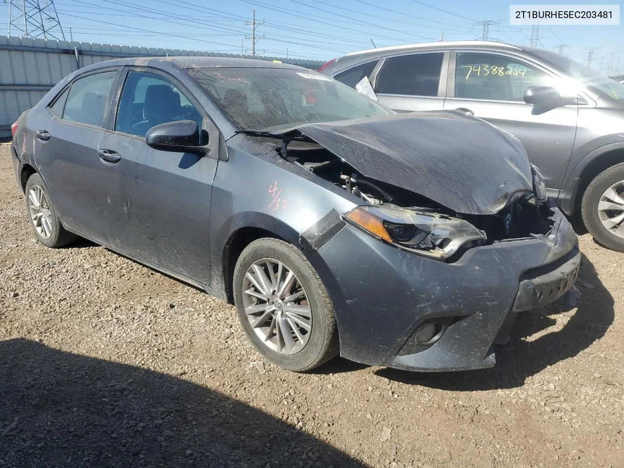 2014 Toyota Corolla L VIN: 2T1BURHE5EC203481 Lot: 73511714