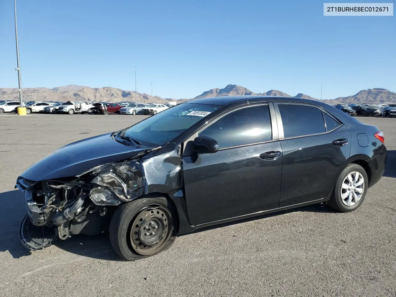 2014 Toyota Corolla L VIN: 2T1BURHE8EC012671 Lot: 74097834