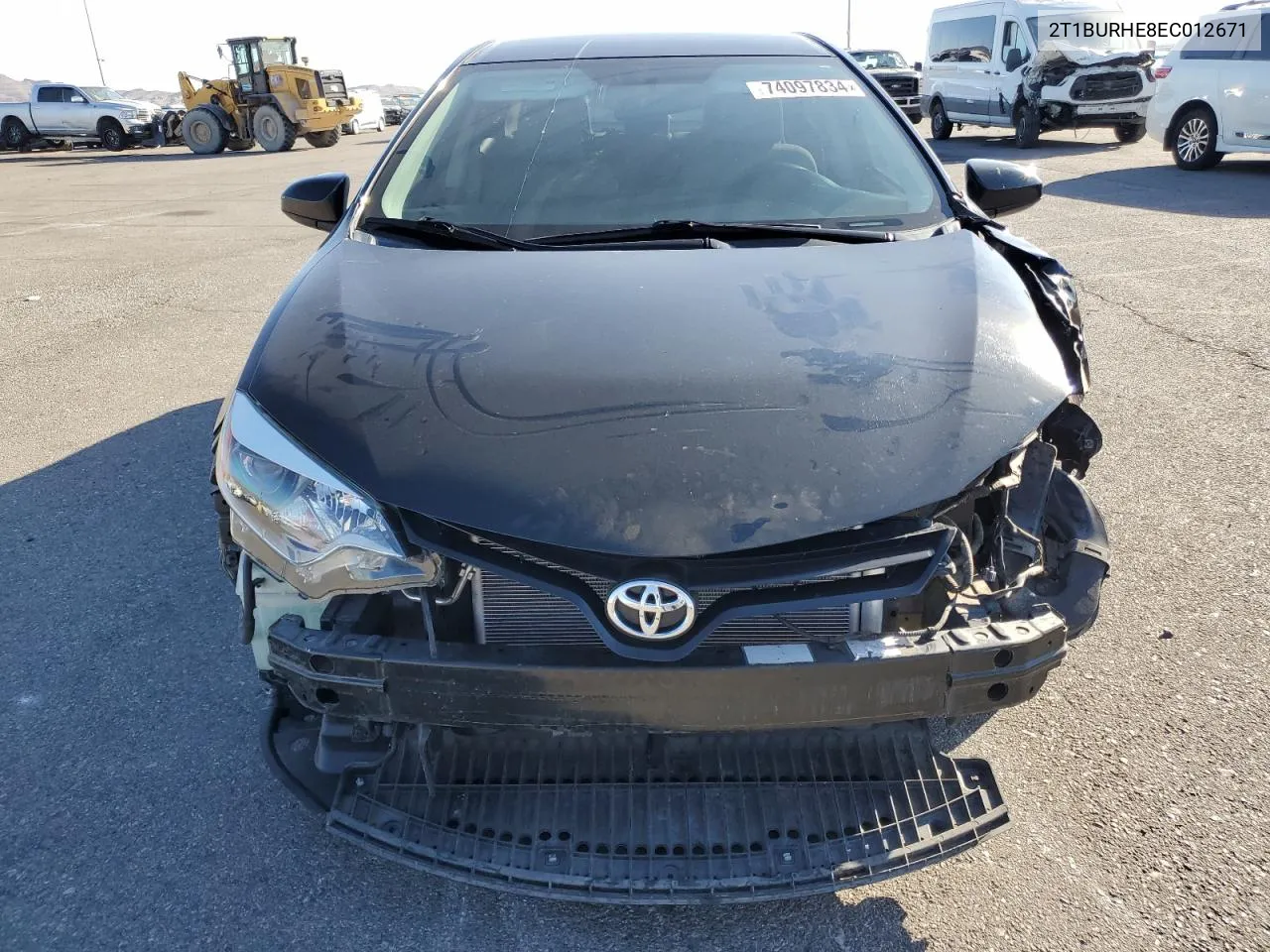 2T1BURHE8EC012671 2014 Toyota Corolla L