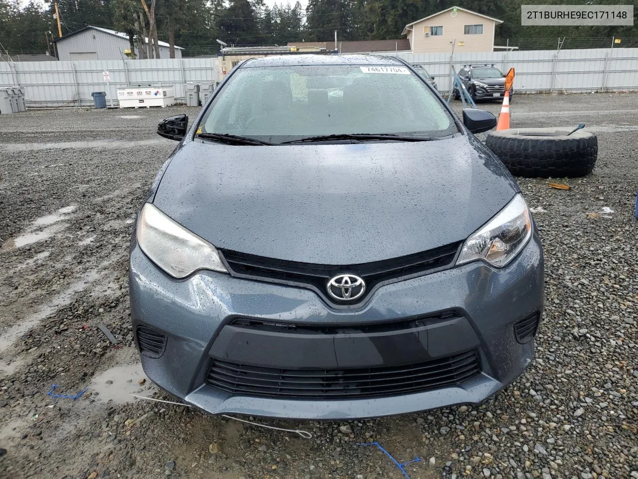 2014 Toyota Corolla L VIN: 2T1BURHE9EC171148 Lot: 74617704