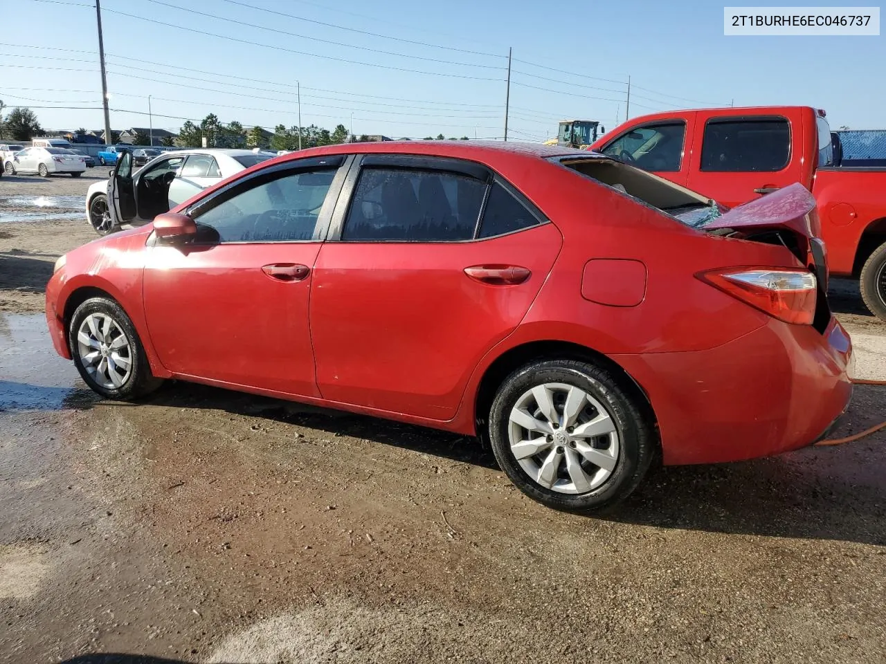 2014 Toyota Corolla L VIN: 2T1BURHE6EC046737 Lot: 74774044