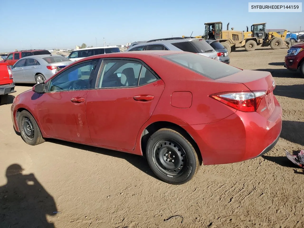 2014 Toyota Corolla L VIN: 5YFBURHE0EP144159 Lot: 74963484