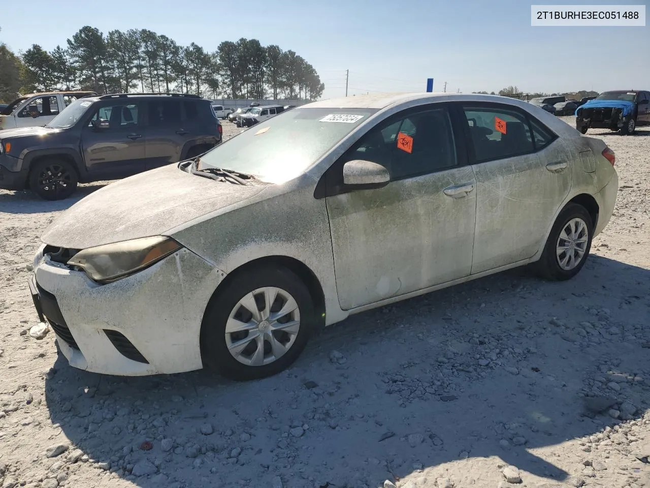 2014 Toyota Corolla L VIN: 2T1BURHE3EC051488 Lot: 75257864