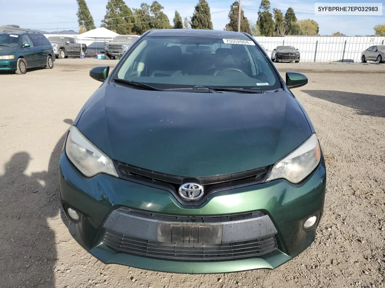 2014 Toyota Corolla Eco VIN: 5YFBPRHE7EP032983 Lot: 75552004