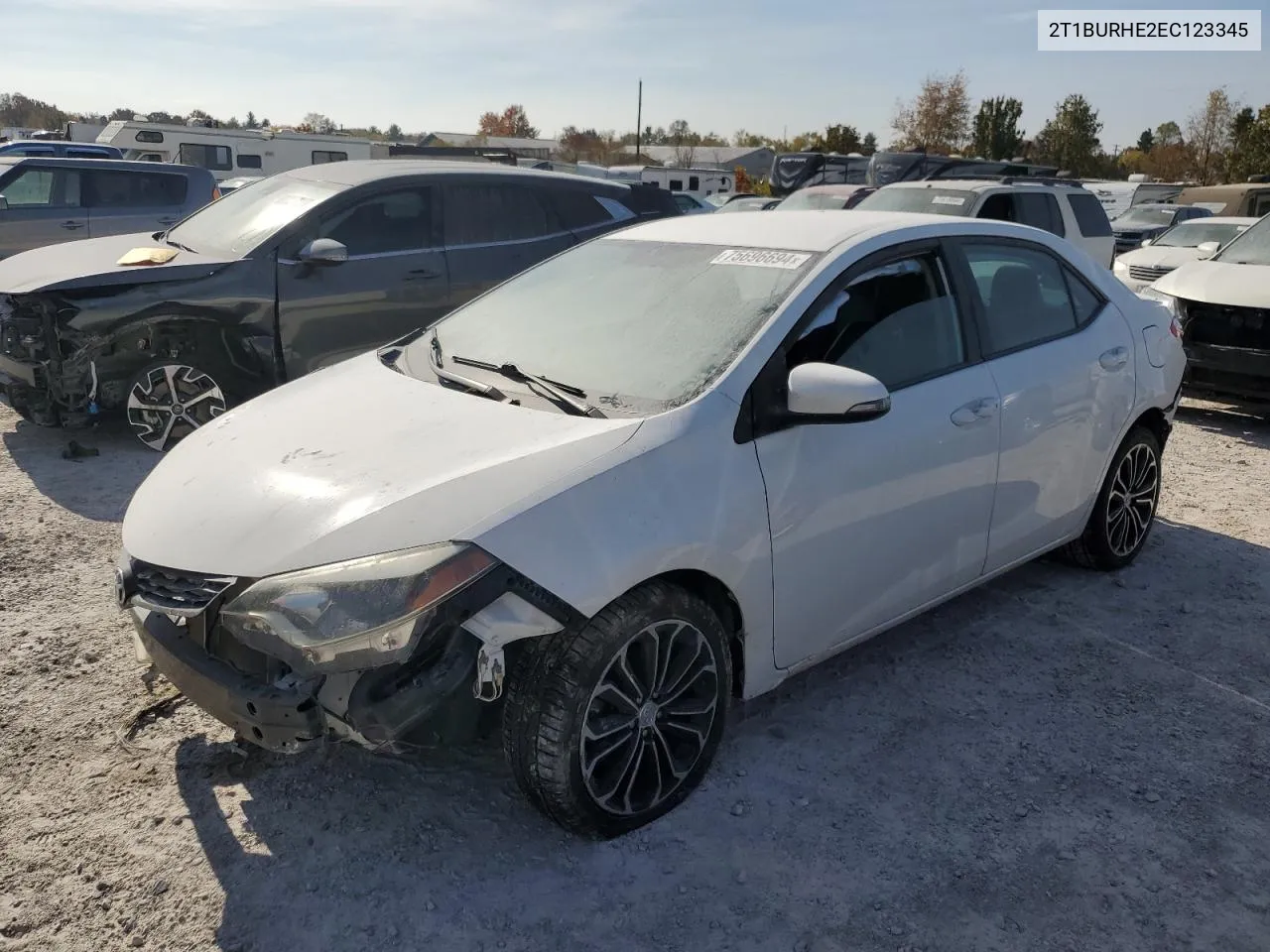 2014 Toyota Corolla L VIN: 2T1BURHE2EC123345 Lot: 75696694