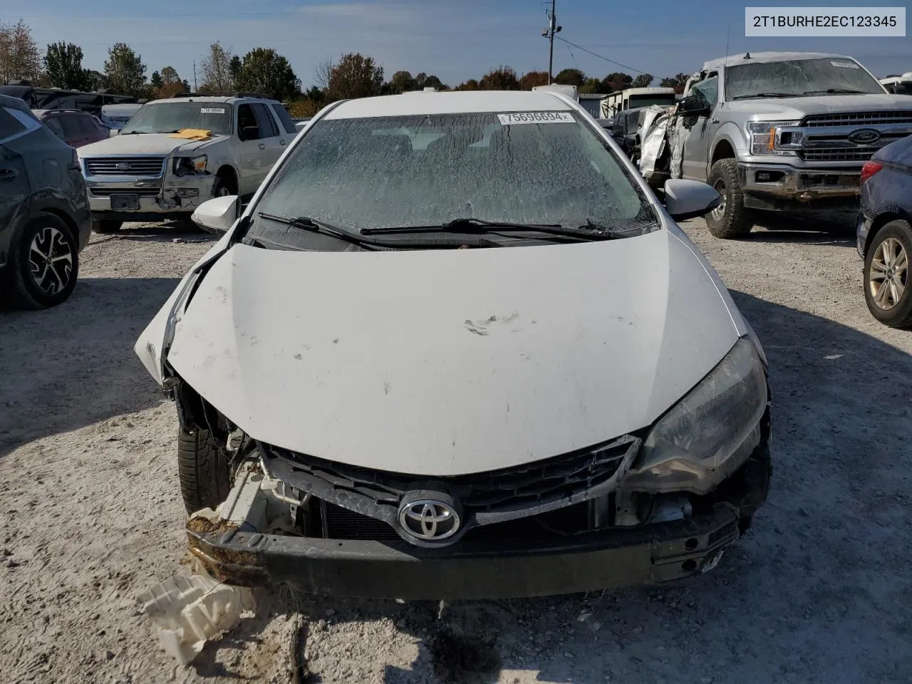 2014 Toyota Corolla L VIN: 2T1BURHE2EC123345 Lot: 75696694