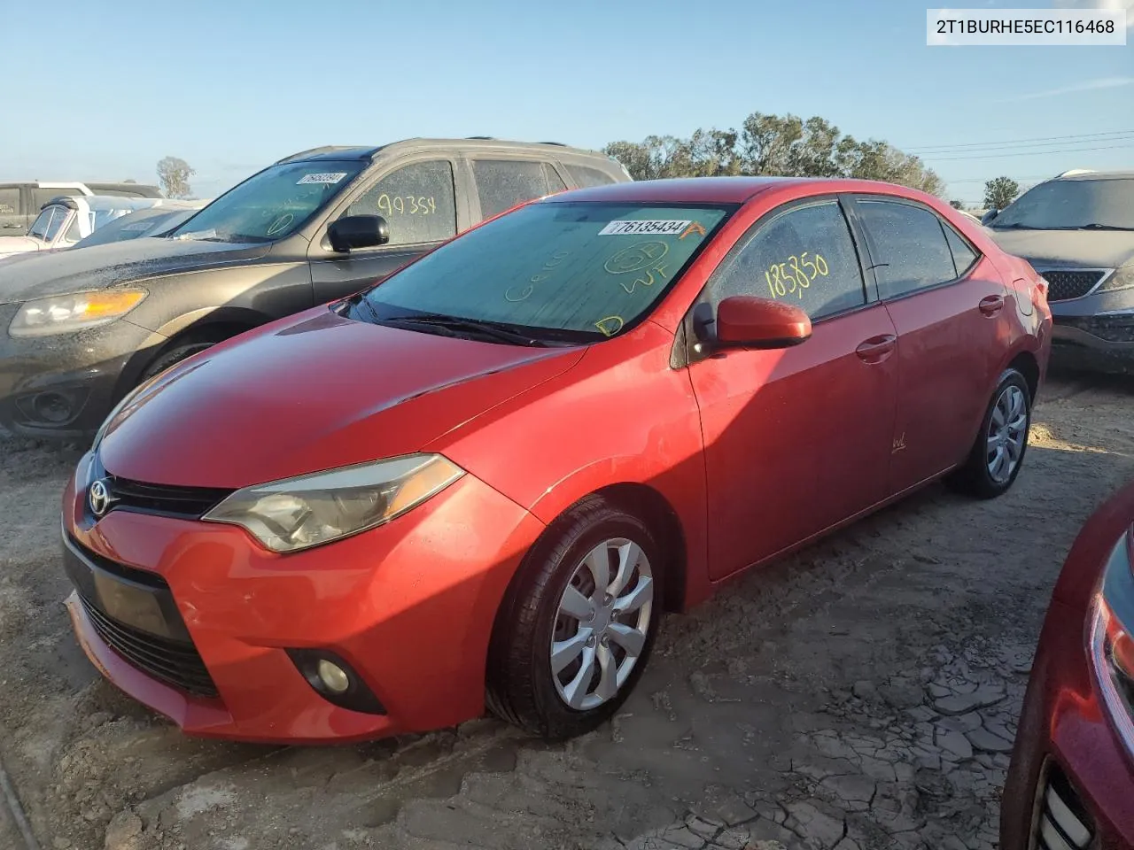 2014 Toyota Corolla L VIN: 2T1BURHE5EC116468 Lot: 76135434