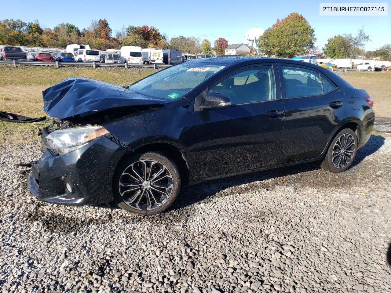 2014 Toyota Corolla L VIN: 2T1BURHE7EC027145 Lot: 76238234