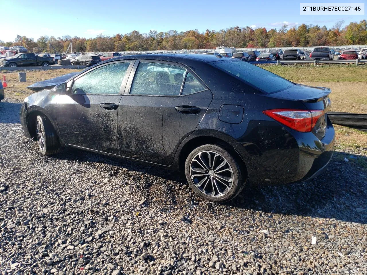 2014 Toyota Corolla L VIN: 2T1BURHE7EC027145 Lot: 76238234