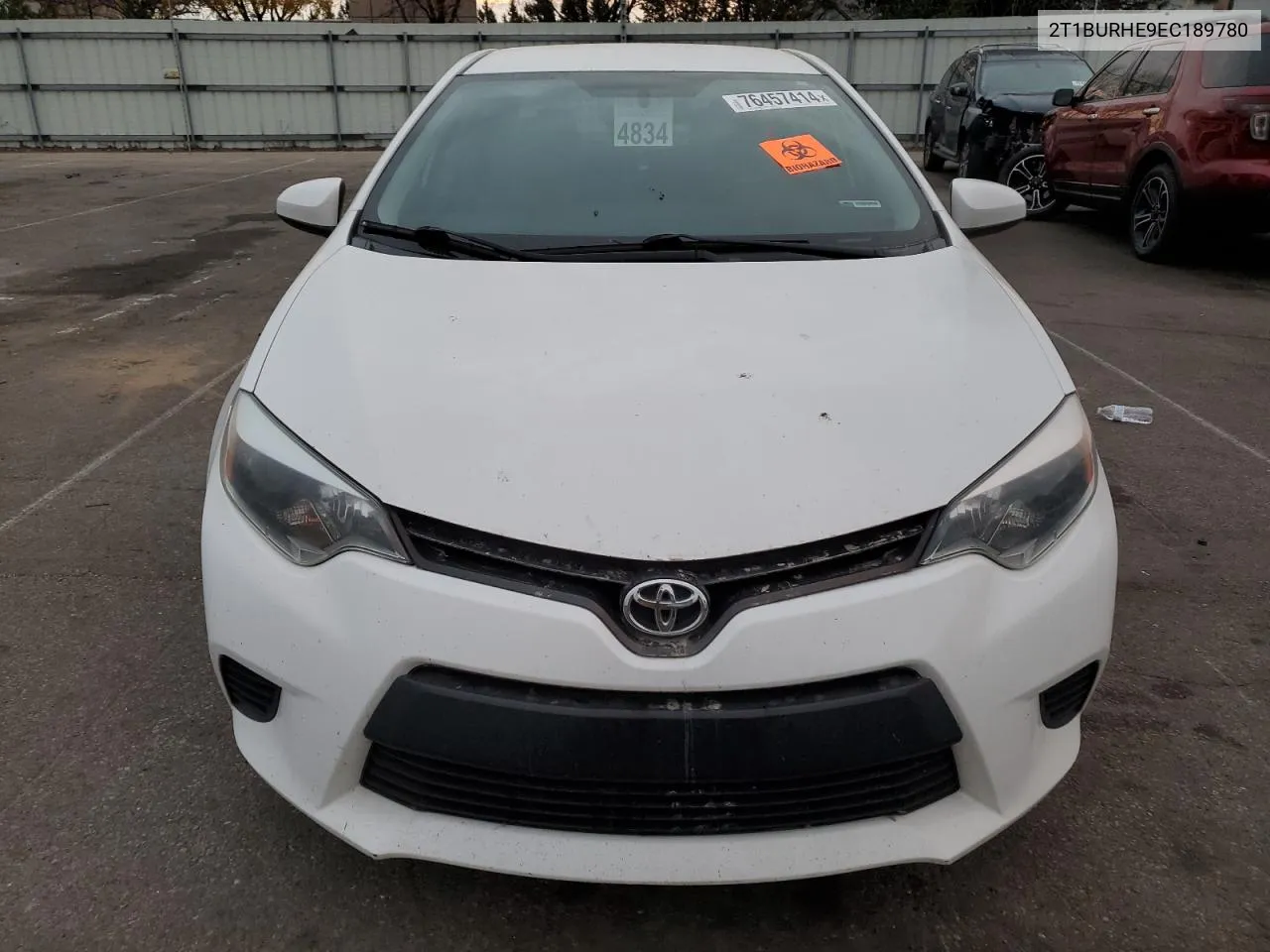 2014 Toyota Corolla L VIN: 2T1BURHE9EC189780 Lot: 76457414