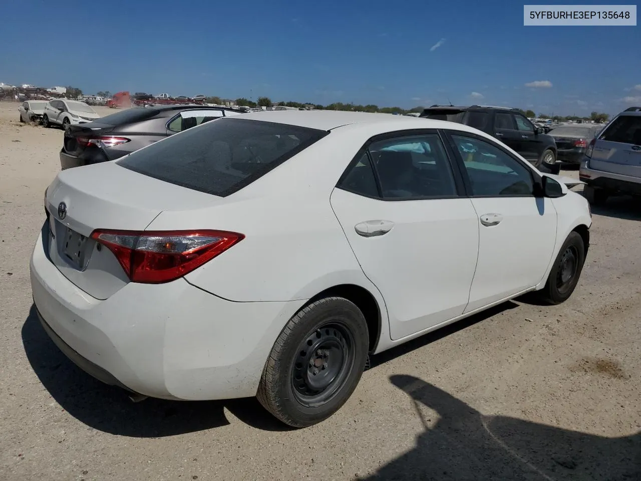 2014 Toyota Corolla L VIN: 5YFBURHE3EP135648 Lot: 77280004