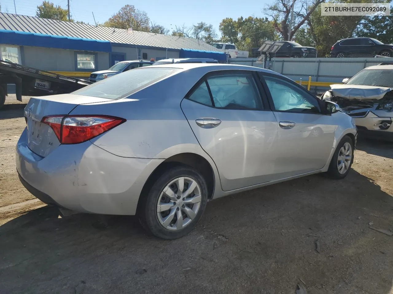 2014 Toyota Corolla L VIN: 2T1BURHE7EC092089 Lot: 77413484