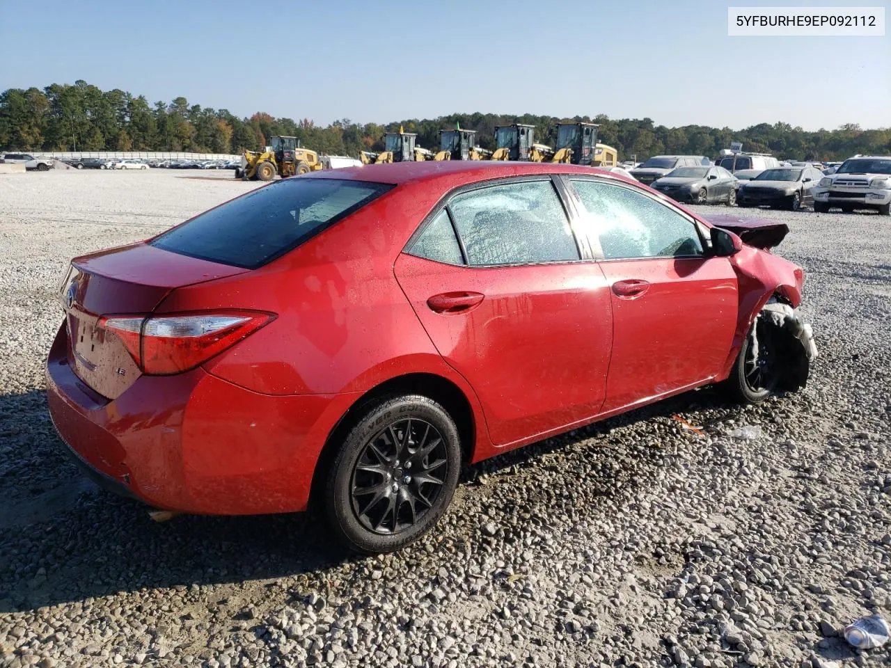 2014 Toyota Corolla L VIN: 5YFBURHE9EP092112 Lot: 77703174