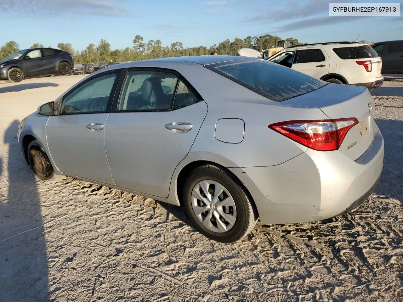 2014 Toyota Corolla L VIN: 5YFBURHE2EP167913 Lot: 77988194