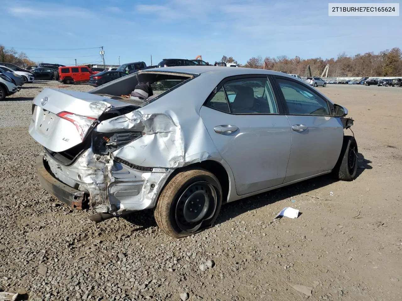 2014 Toyota Corolla L VIN: 2T1BURHE7EC165624 Lot: 78013314