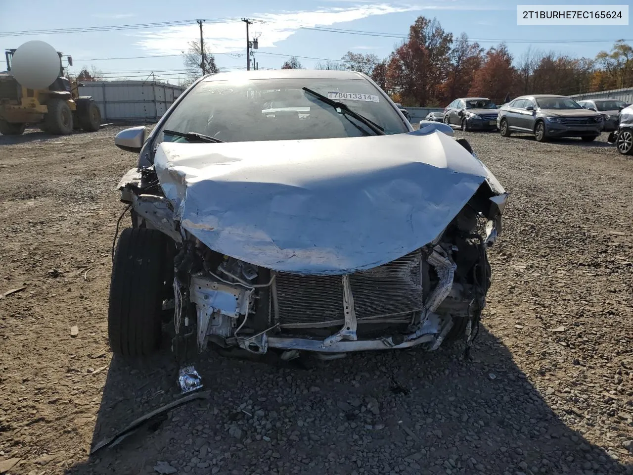 2014 Toyota Corolla L VIN: 2T1BURHE7EC165624 Lot: 78013314