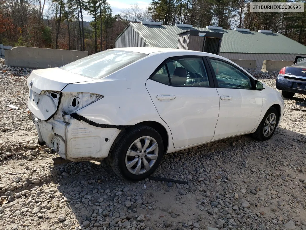 2014 Toyota Corolla L VIN: 2T1BURHE0EC036995 Lot: 78354124