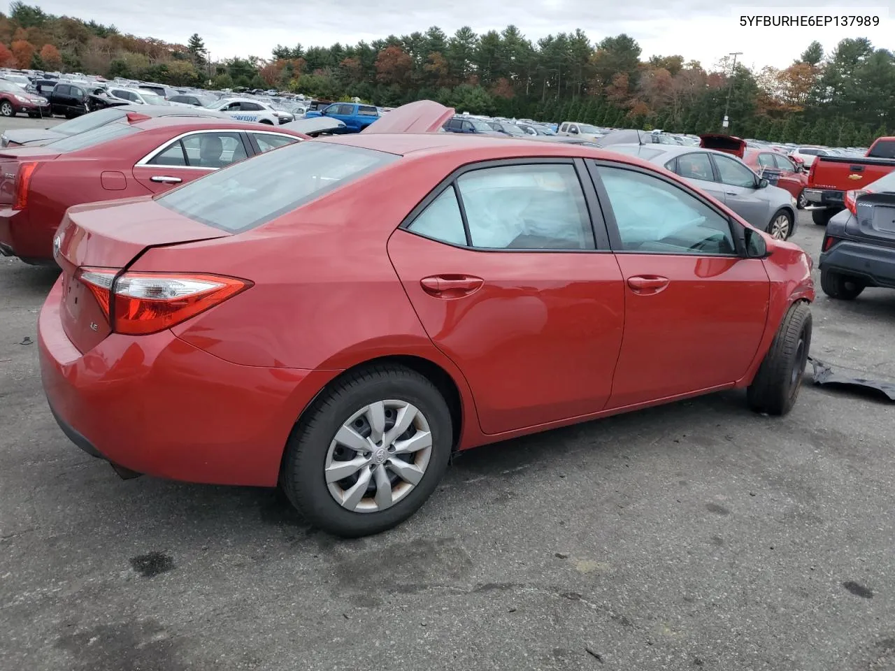 2014 Toyota Corolla L VIN: 5YFBURHE6EP137989 Lot: 78374594