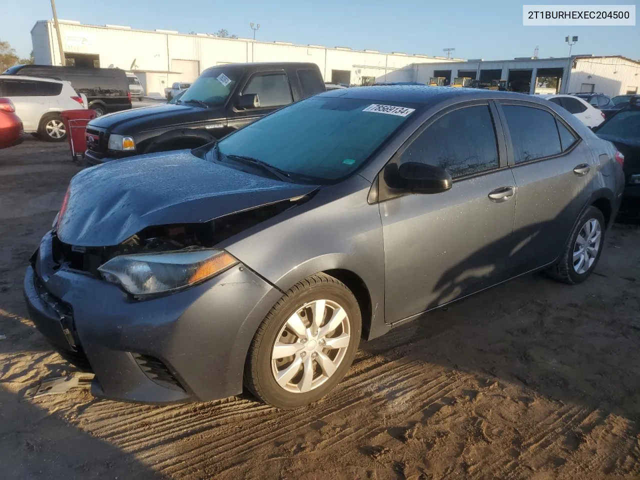 2014 Toyota Corolla L VIN: 2T1BURHEXEC204500 Lot: 78569134