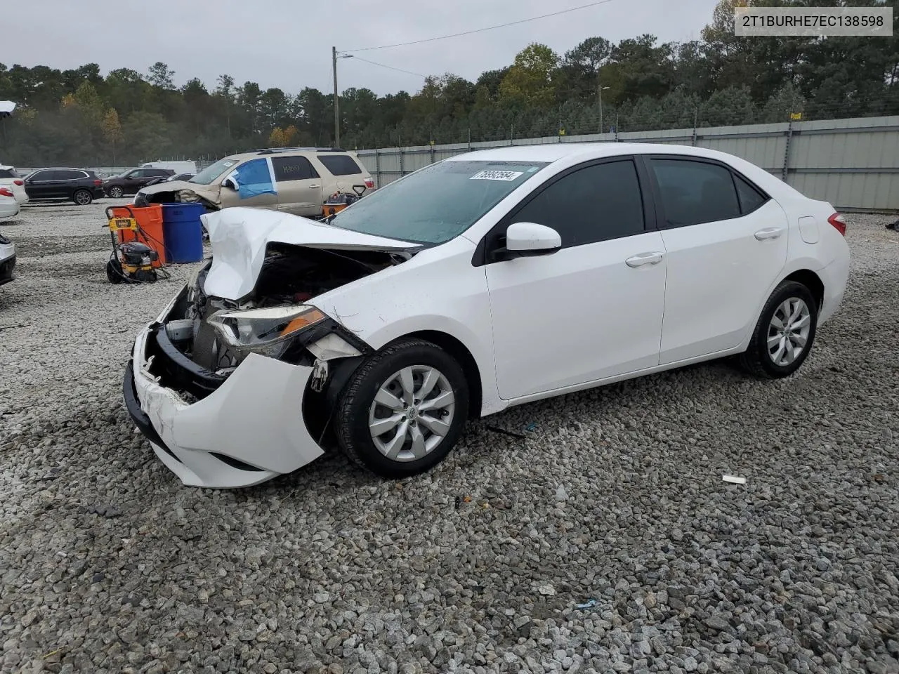 2014 Toyota Corolla L VIN: 2T1BURHE7EC138598 Lot: 78992584