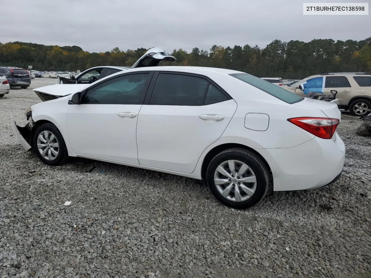 2014 Toyota Corolla L VIN: 2T1BURHE7EC138598 Lot: 78992584