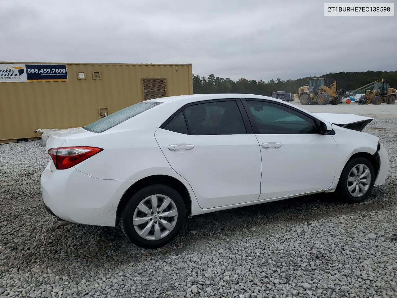 2014 Toyota Corolla L VIN: 2T1BURHE7EC138598 Lot: 78992584