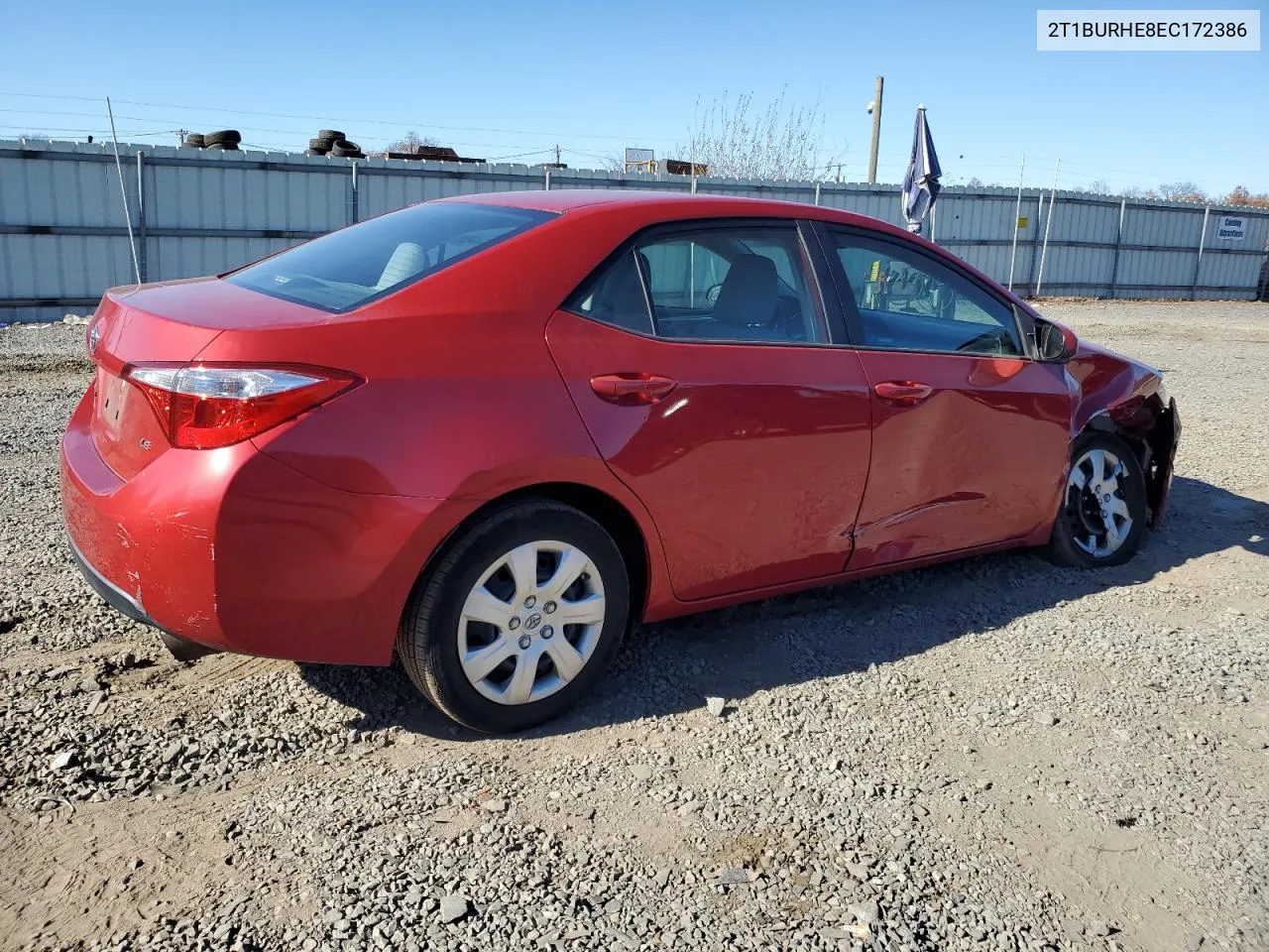 2014 Toyota Corolla L VIN: 2T1BURHE8EC172386 Lot: 79780394