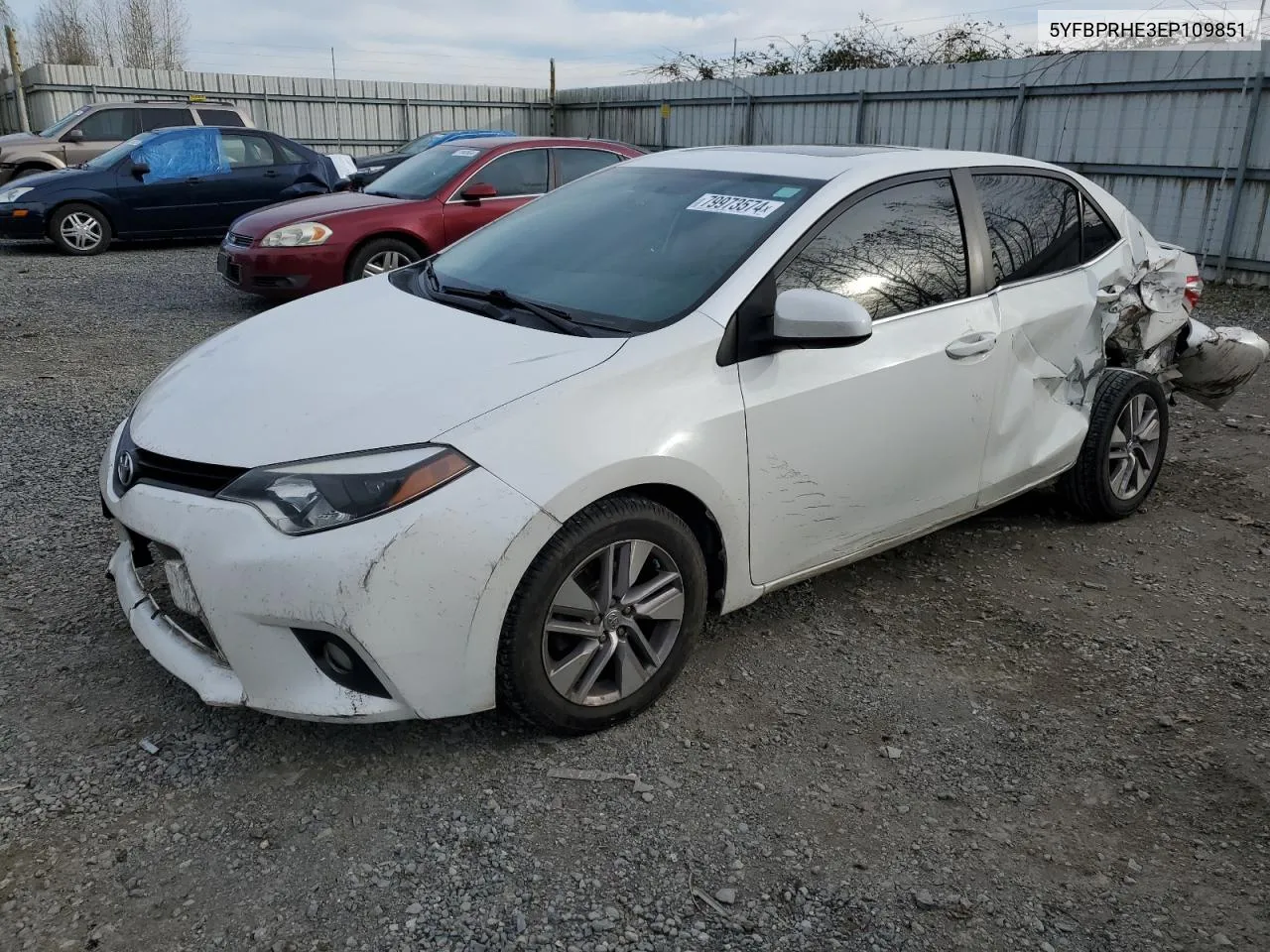 2014 Toyota Corolla Eco VIN: 5YFBPRHE3EP109851 Lot: 79973574